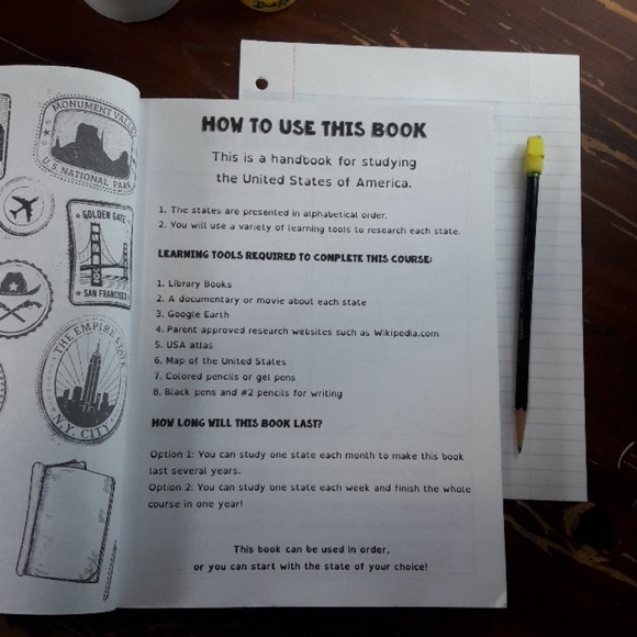 United States Homeschool Workbook - Picture 4 of 16